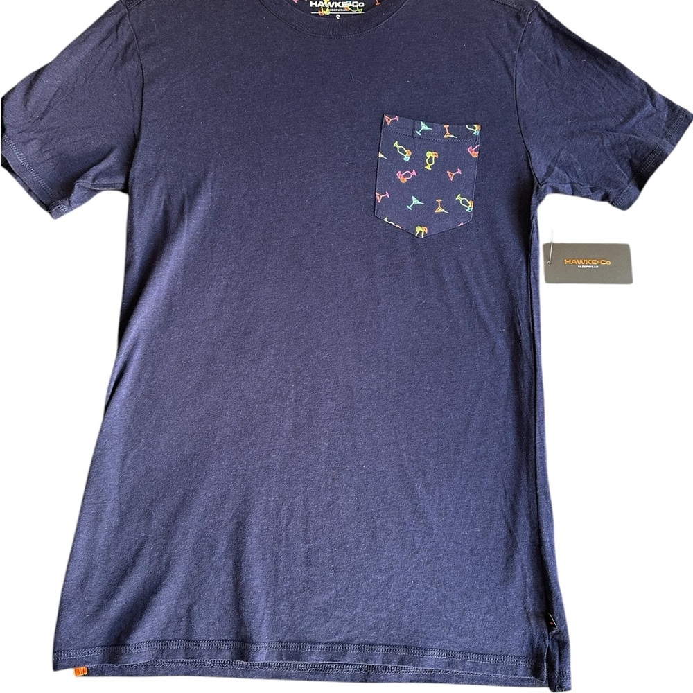 HAWKE & CO. UNISEX NAVY BLUE SHORT SLEEVE T-SHIRT SZ SMALL